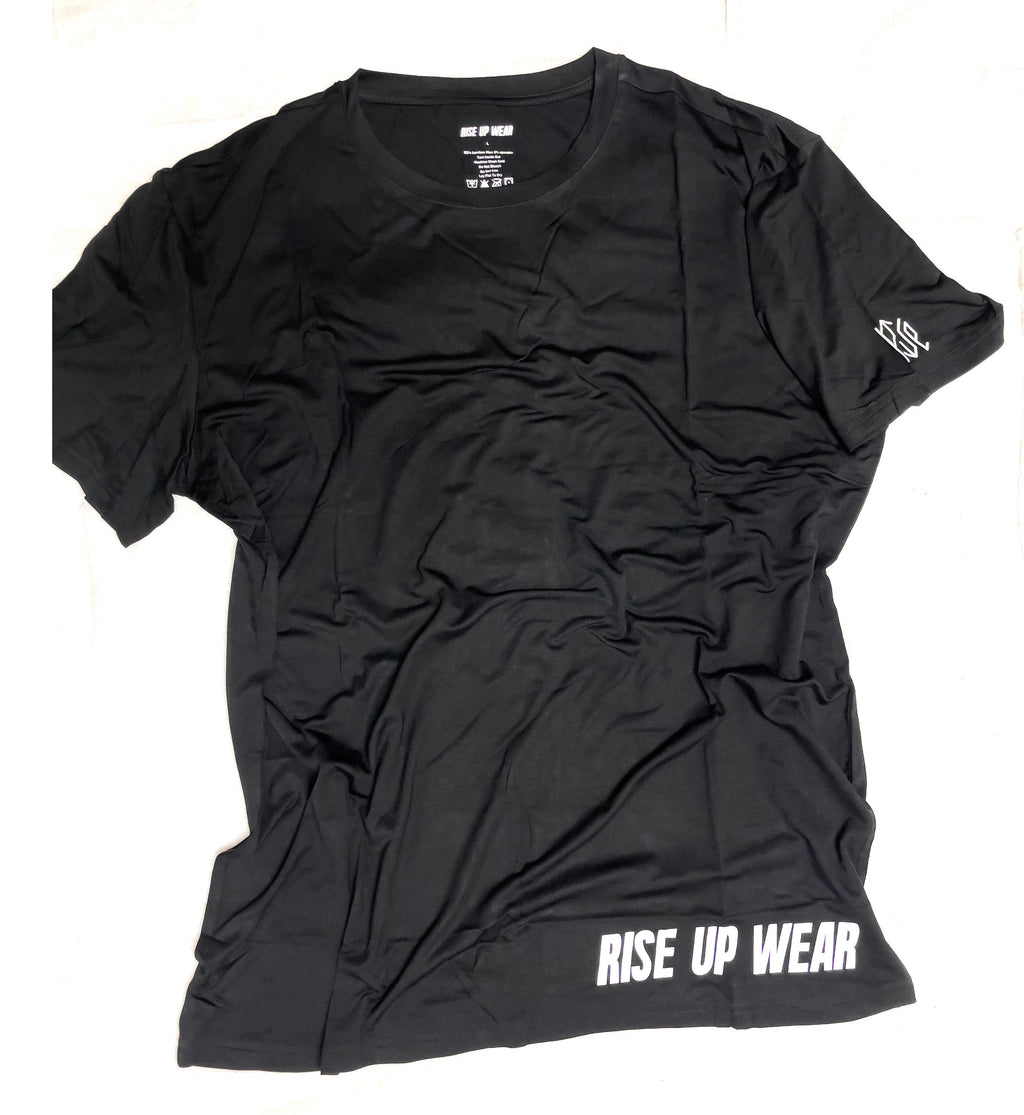 Men's Black Bamboo T-Shirt Rise Up Wear